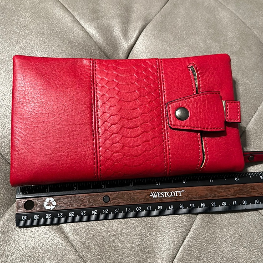 Red wallet, soft leather